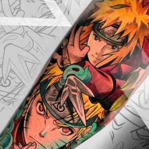 minato tattoo with naruto