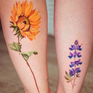 natural bluebonnet tattoo color